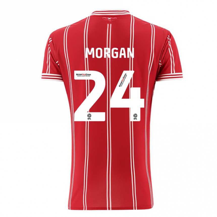 Mujer Fútbol Camiseta Ffion Morgan #24 Rojo 1ª Equipación 2023/24