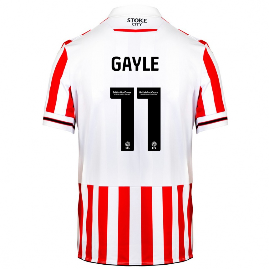 Mujer Fútbol Camiseta Dwight Gayle #11 Rojo Blanco 1ª Equipación 2023/24