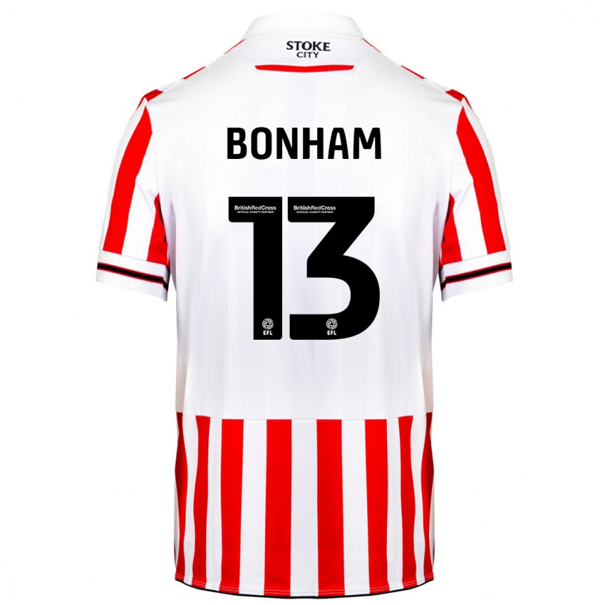 Mujer Fútbol Camiseta Jack Bonham #13 Rojo Blanco 1ª Equipación 2023/24