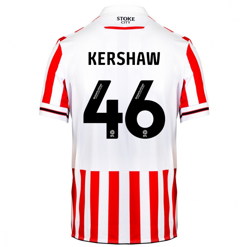 Mujer Fútbol Camiseta Ben Kershaw #46 Rojo Blanco 1ª Equipación 2023/24