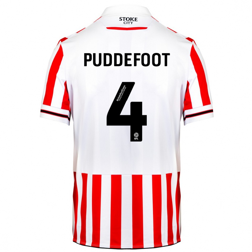 Mujer Fútbol Camiseta Danielle Puddefoot #4 Rojo Blanco 1ª Equipación 2023/24