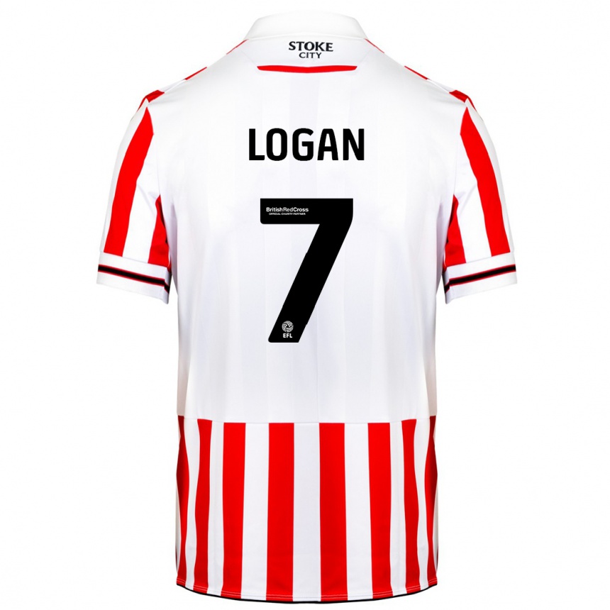 Mujer Fútbol Camiseta Heidi Logan #7 Rojo Blanco 1ª Equipación 2023/24