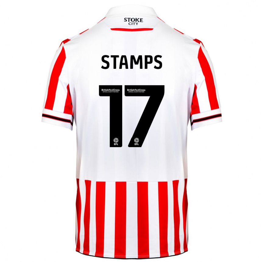 Mujer Fútbol Camiseta Shannon Stamps #17 Rojo Blanco 1ª Equipación 2023/24