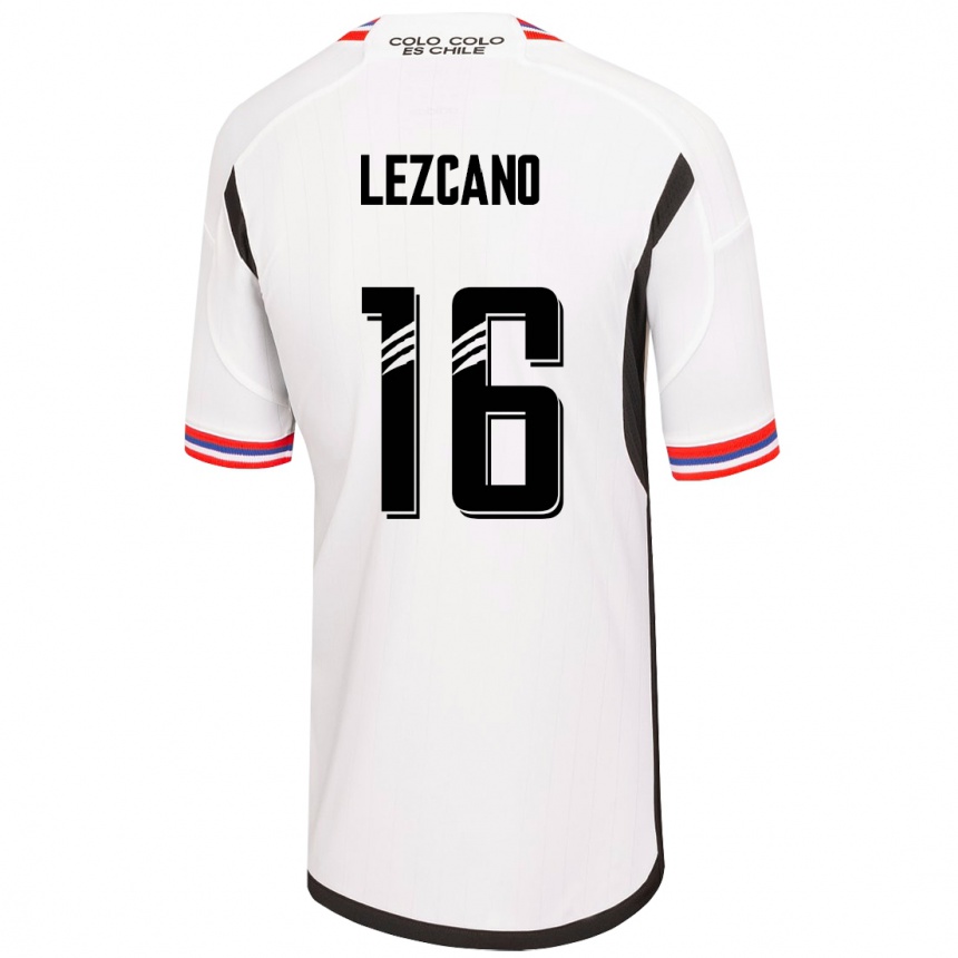 Mujer Fútbol Camiseta Darío Lezcano #16 Blanco 1ª Equipación 2023/24
