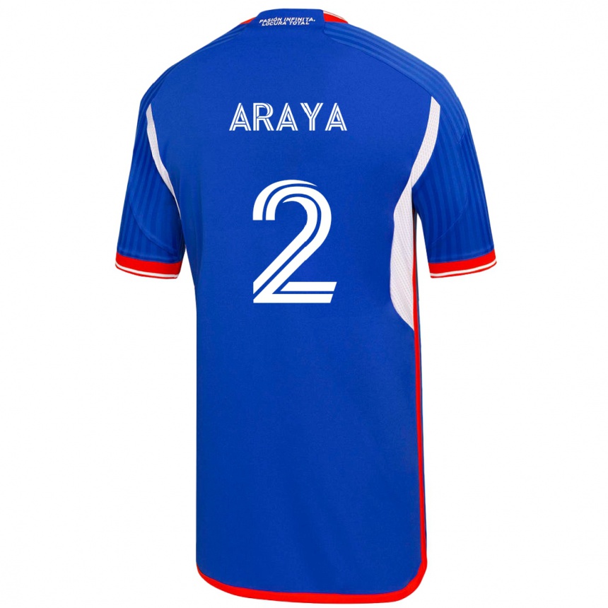 Mujer Fútbol Camiseta Fernanda Araya #2 Azul 1ª Equipación 2023/24