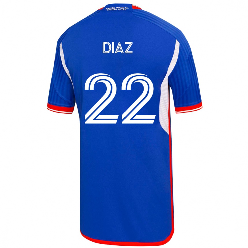 Mujer Fútbol Camiseta Valentina Díaz #22 Azul 1ª Equipación 2023/24