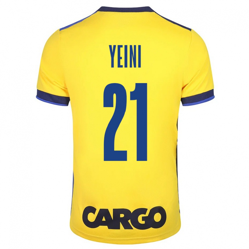 Mujer Fútbol Camiseta Sheran Yeini #21 Amarillo 1ª Equipación 2023/24