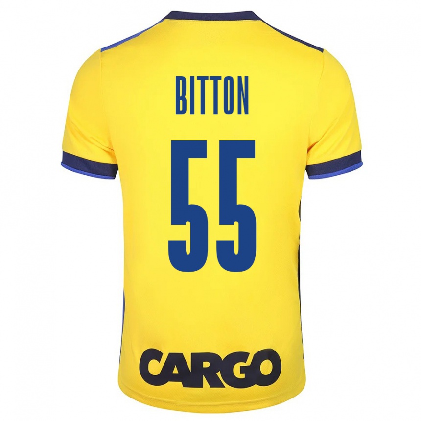 Mujer Fútbol Camiseta Nir Bitton #55 Amarillo 1ª Equipación 2023/24