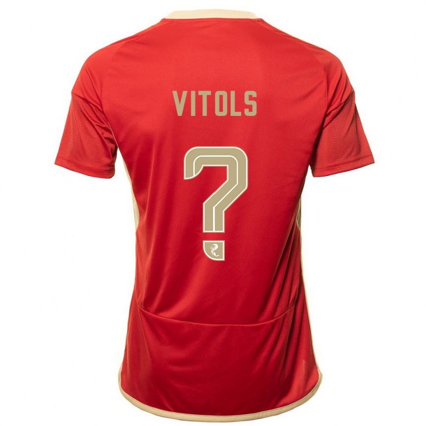 Mujer Fútbol Camiseta Rodrigo Vitols #0 Rojo 1ª Equipación 2023/24