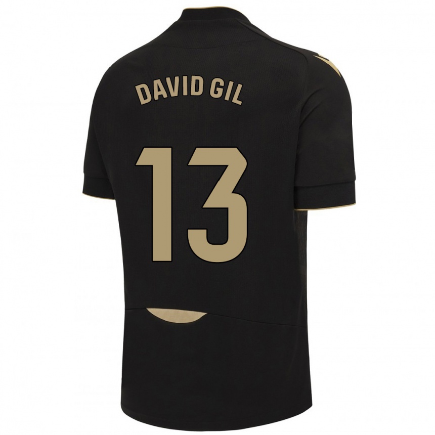 Mujer Fútbol Camiseta David Gil #13 Negro 2ª Equipación 2023/24