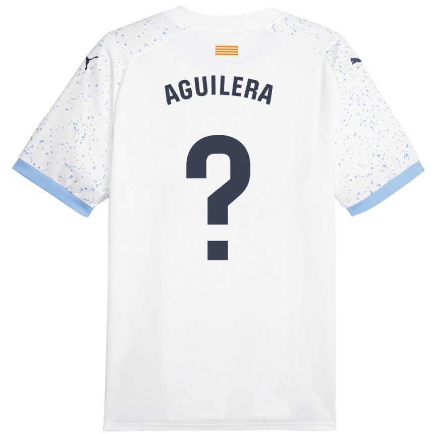 Mujer Fútbol Camiseta Oriol Aguilera #0 Blanco 2ª Equipación 2023/24