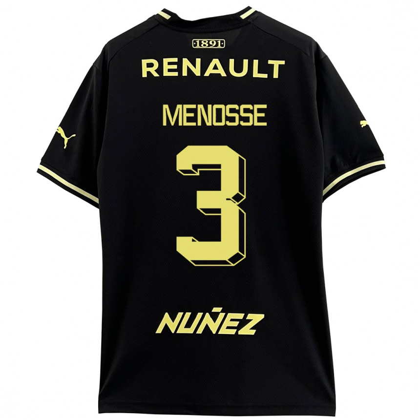 Mujer Fútbol Camiseta Hernán Menosse #3 Negro 2ª Equipación 2023/24