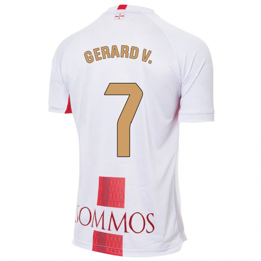 Mujer Fútbol Camiseta Gerard Valentín #7 Blanco 2ª Equipación 2023/24