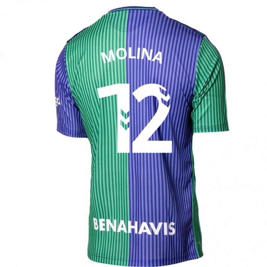 Mujer Fútbol Camiseta Manu Molina #12 Verde Azul 2ª Equipación 2023/24