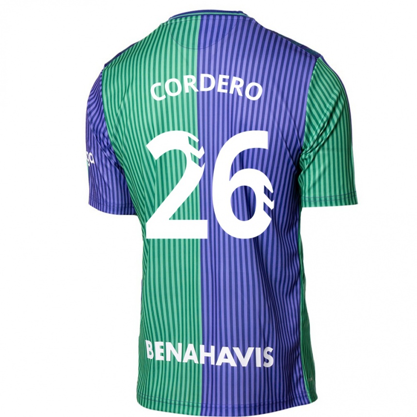 Mujer Fútbol Camiseta Antonio Cordero #26 Verde Azul 2ª Equipación 2023/24