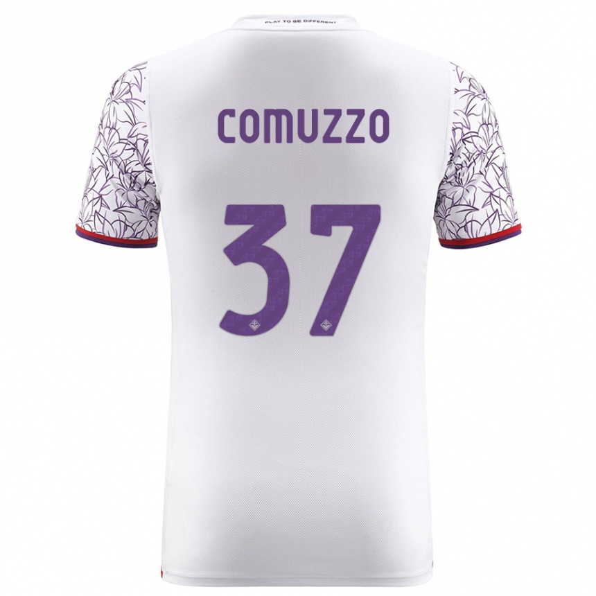 Mujer Fútbol Camiseta Pietro Comuzzo #37 Blanco 2ª Equipación 2023/24