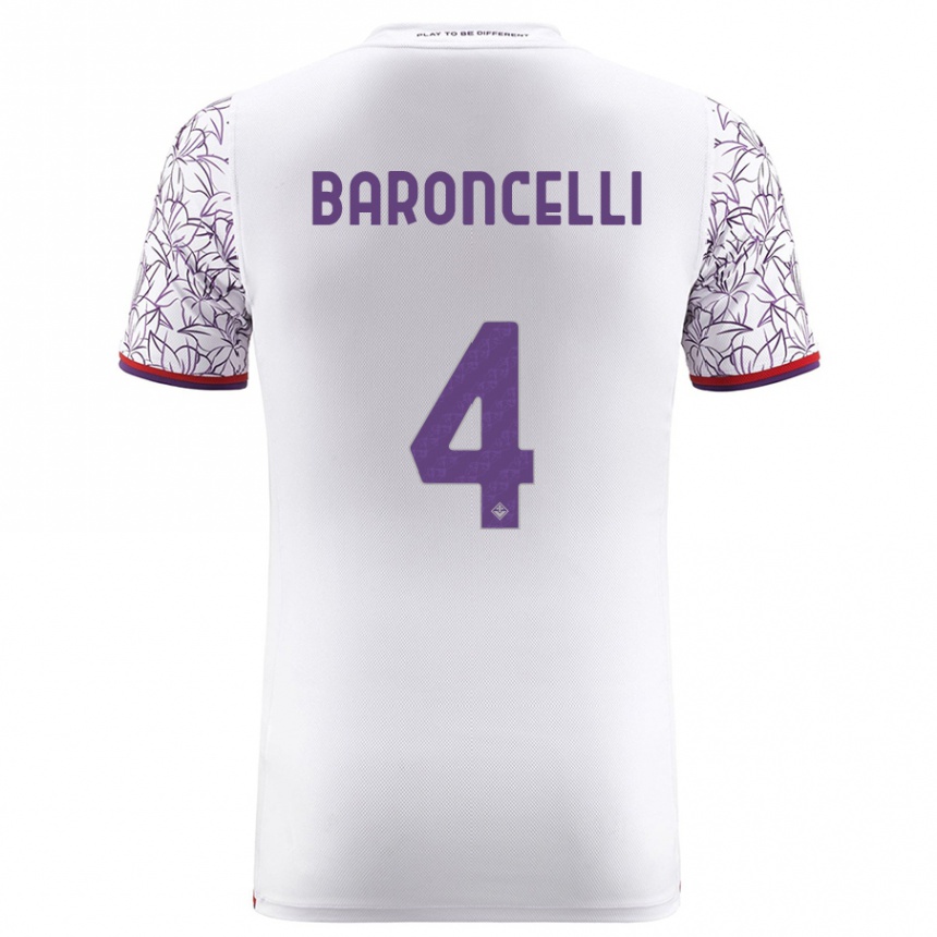 Mujer Fútbol Camiseta Leonardo Baroncelli #4 Blanco 2ª Equipación 2023/24