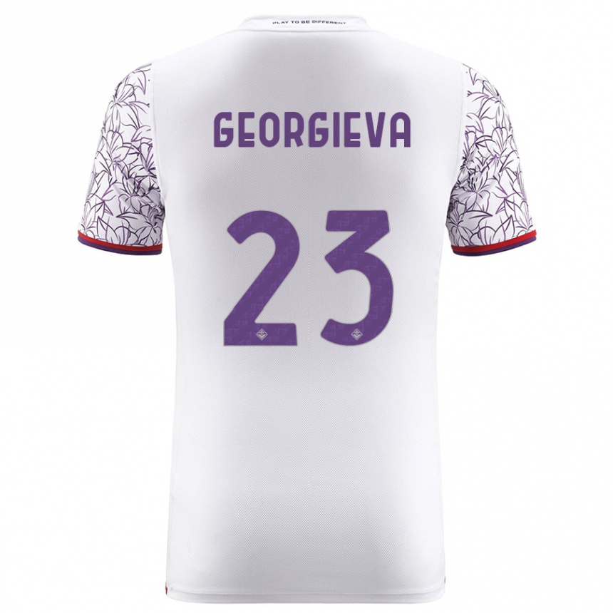 Mujer Fútbol Camiseta Marina Georgieva #23 Blanco 2ª Equipación 2023/24