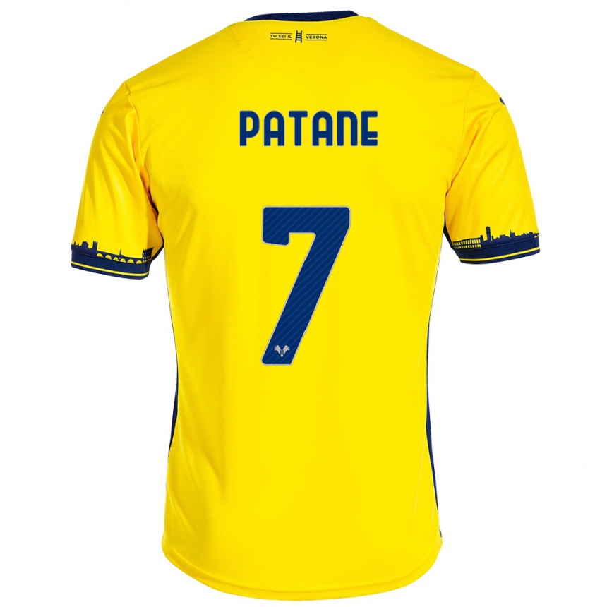 Mujer Fútbol Camiseta Nicola Patanè #7 Amarillo 2ª Equipación 2023/24