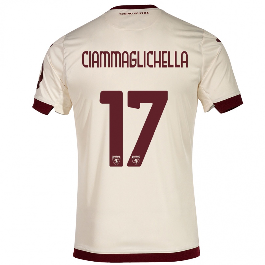 Mujer Fútbol Camiseta Aaron Ciammaglichella #17 Champán 2ª Equipación 2023/24