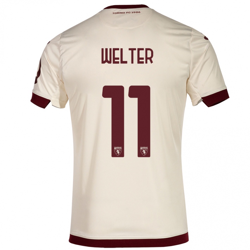 Mujer Fútbol Camiseta Francesca Welter #11 Champán 2ª Equipación 2023/24