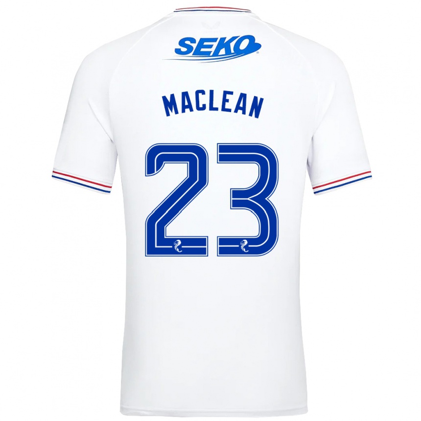 Mujer Fútbol Camiseta Kirsty Maclean #23 Blanco 2ª Equipación 2023/24