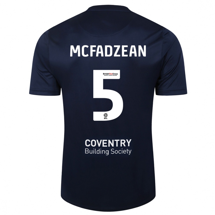 Mujer Fútbol Camiseta Kyle Mcfadzean #5 Rojo Azul Marino 2ª Equipación 2023/24