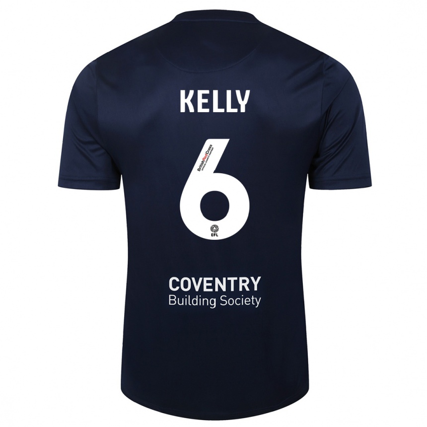 Mujer Fútbol Camiseta Liam Kelly #6 Rojo Azul Marino 2ª Equipación 2023/24