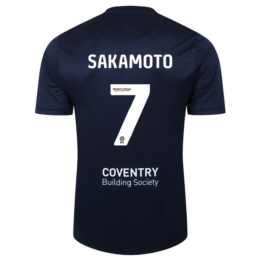 Mujer Fútbol Camiseta Tatsuhiro Sakamoto #7 Rojo Azul Marino 2ª Equipación 2023/24