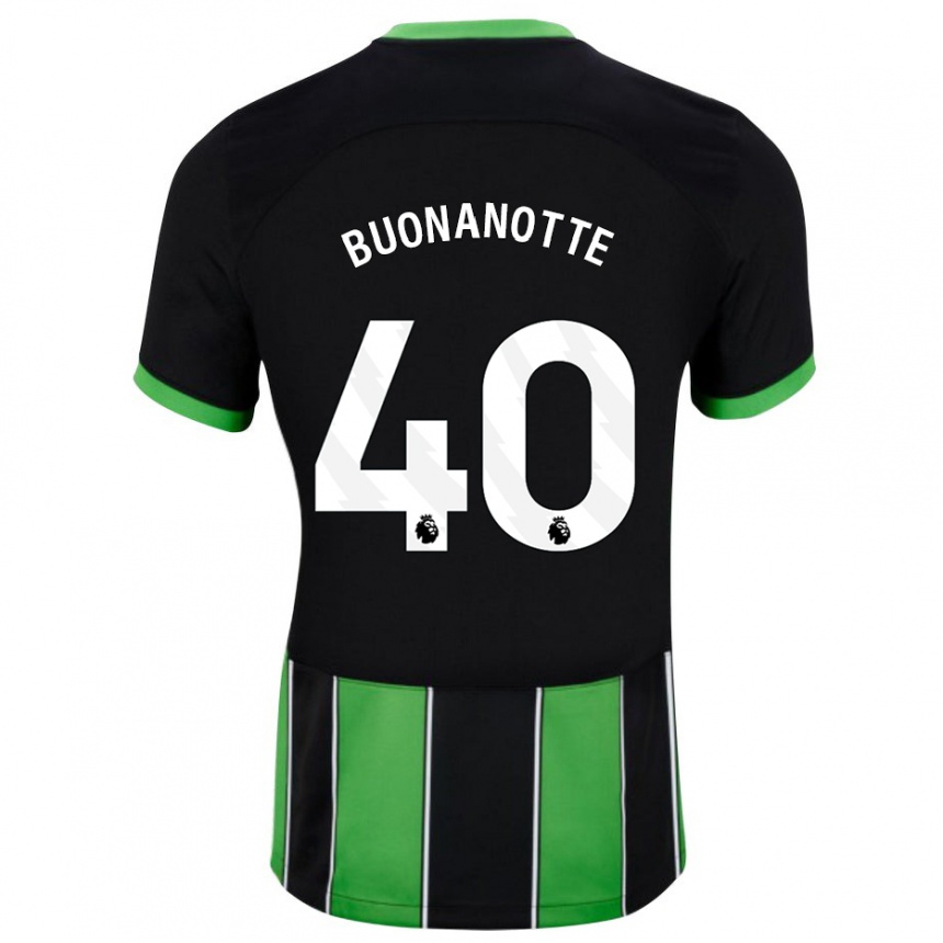 Mujer Fútbol Camiseta Facundo Buonanotte #40 Verde Negro 2ª Equipación 2023/24