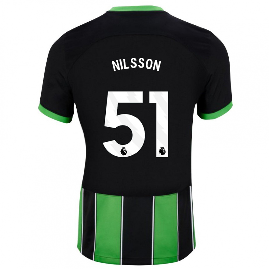 Mujer Fútbol Camiseta Casper Nilsson #51 Verde Negro 2ª Equipación 2023/24