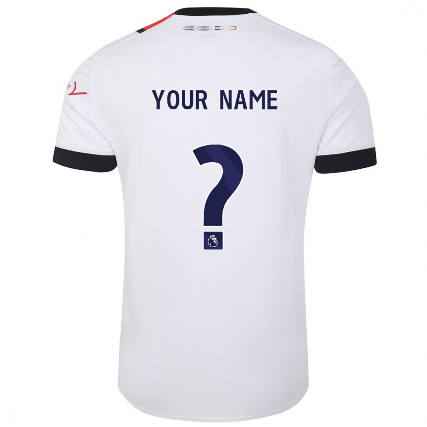 Mujer Fútbol Camiseta Su Nombre #0 Blanco 2ª Equipación 2023/24