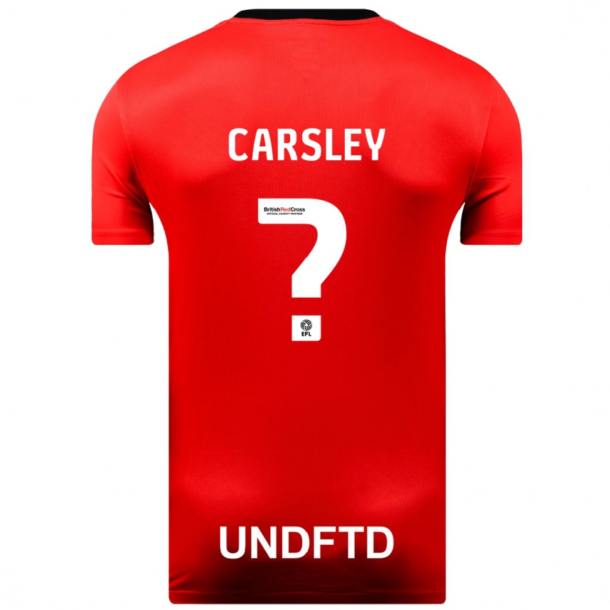 Mujer Fútbol Camiseta Luke Carsley #0 Rojo 2ª Equipación 2023/24