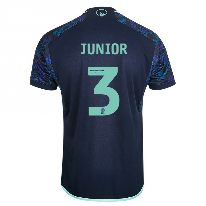 Mujer Fútbol Camiseta Junior Firpo #3 Azul 2ª Equipación 2023/24