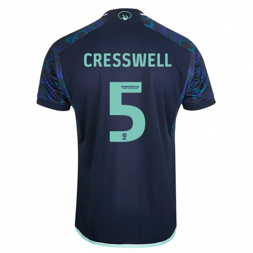 Mujer Fútbol Camiseta Charlie Cresswell #5 Azul 2ª Equipación 2023/24