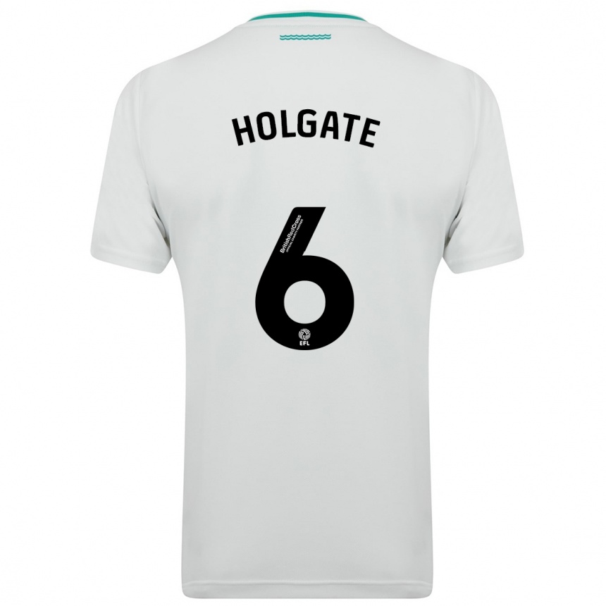 Mujer Fútbol Camiseta Mason Holgate #6 Blanco 2ª Equipación 2023/24