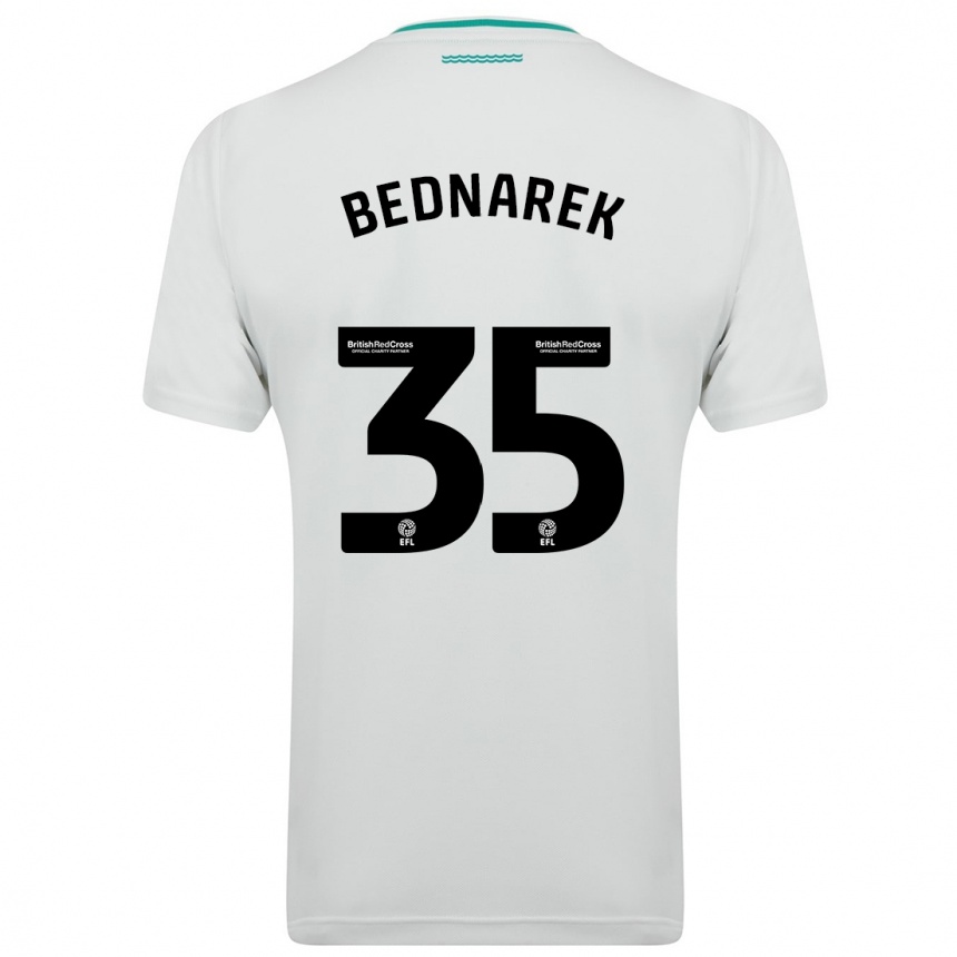 Mujer Fútbol Camiseta Jan Bednarek #35 Blanco 2ª Equipación 2023/24