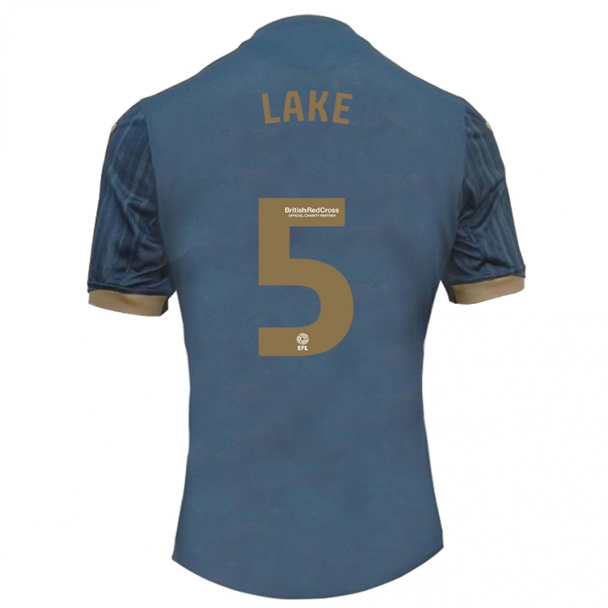 Mujer Fútbol Camiseta Ellie Lake #5 Verde Azulado Oscuro 2ª Equipación 2023/24