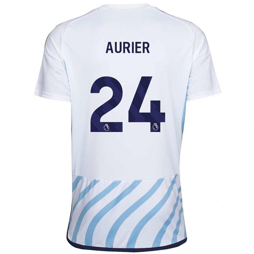 Mujer Fútbol Camiseta Serge Aurier #24 Blanco Azul 2ª Equipación 2023/24