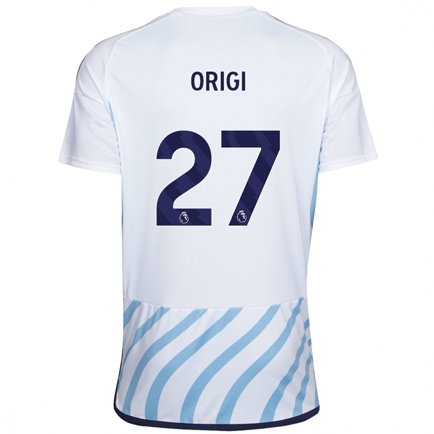 Mujer Fútbol Camiseta Divock Origi #27 Blanco Azul 2ª Equipación 2023/24