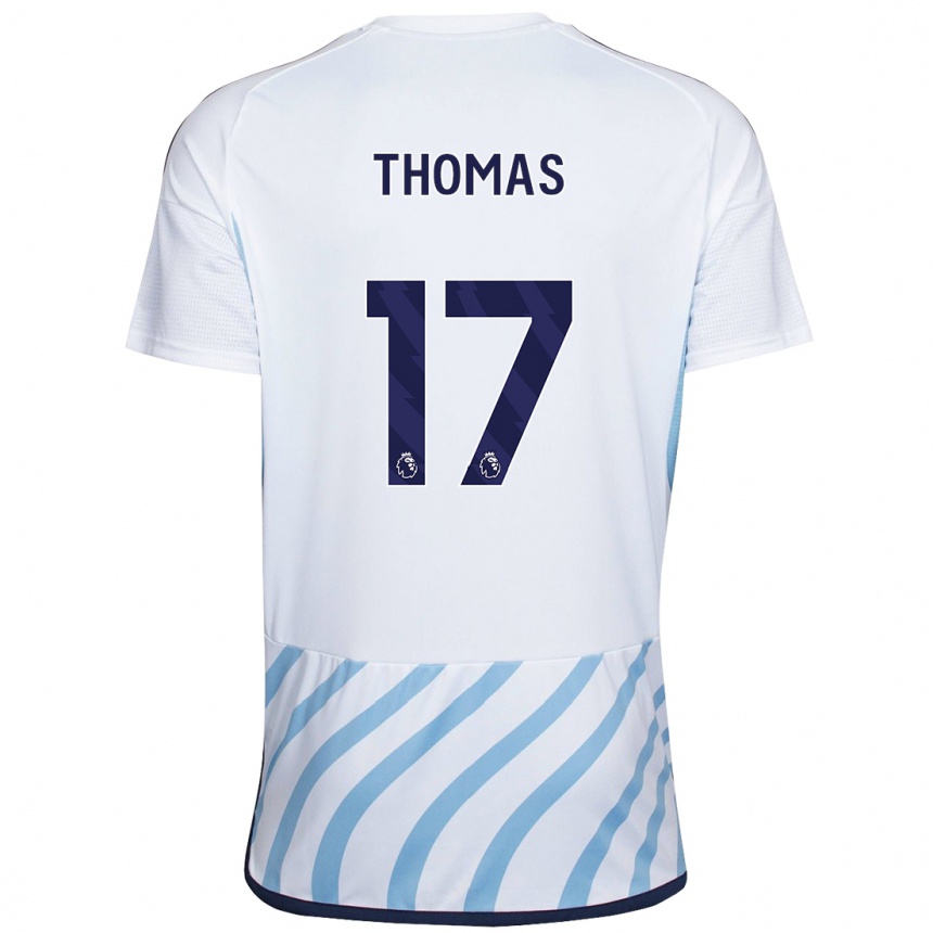 Mujer Fútbol Camiseta Freya Thomas #17 Blanco Azul 2ª Equipación 2023/24