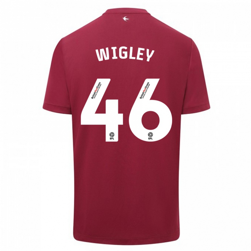 Mujer Fútbol Camiseta Morgan Wigley #46 Rojo 2ª Equipación 2023/24