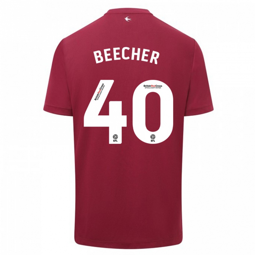 Mujer Fútbol Camiseta Josh Beecher #40 Rojo 2ª Equipación 2023/24