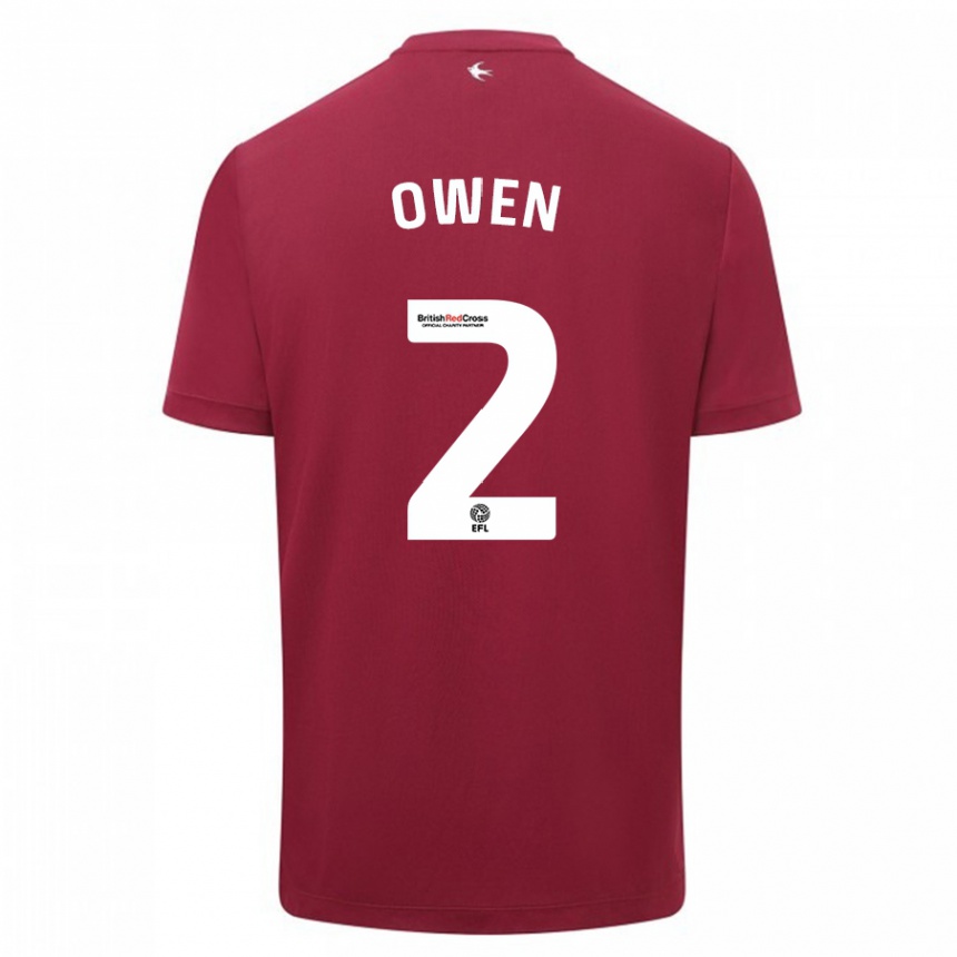 Mujer Fútbol Camiseta Lisa Owen #2 Rojo 2ª Equipación 2023/24