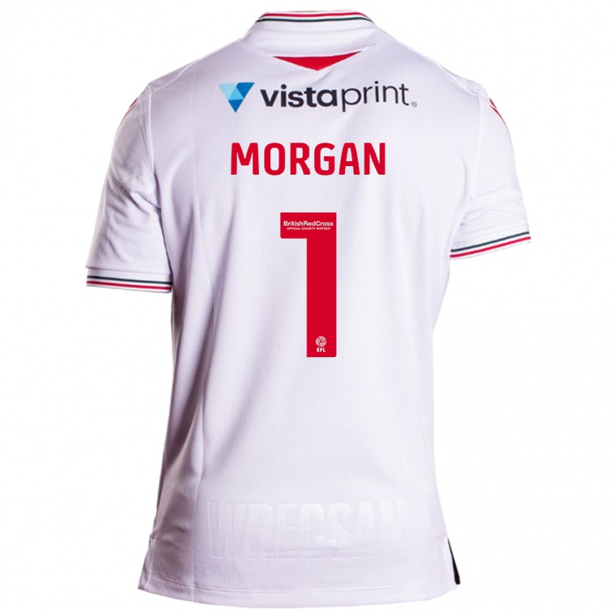 Mujer Fútbol Camiseta Delyth Morgan #1 Blanco 2ª Equipación 2023/24