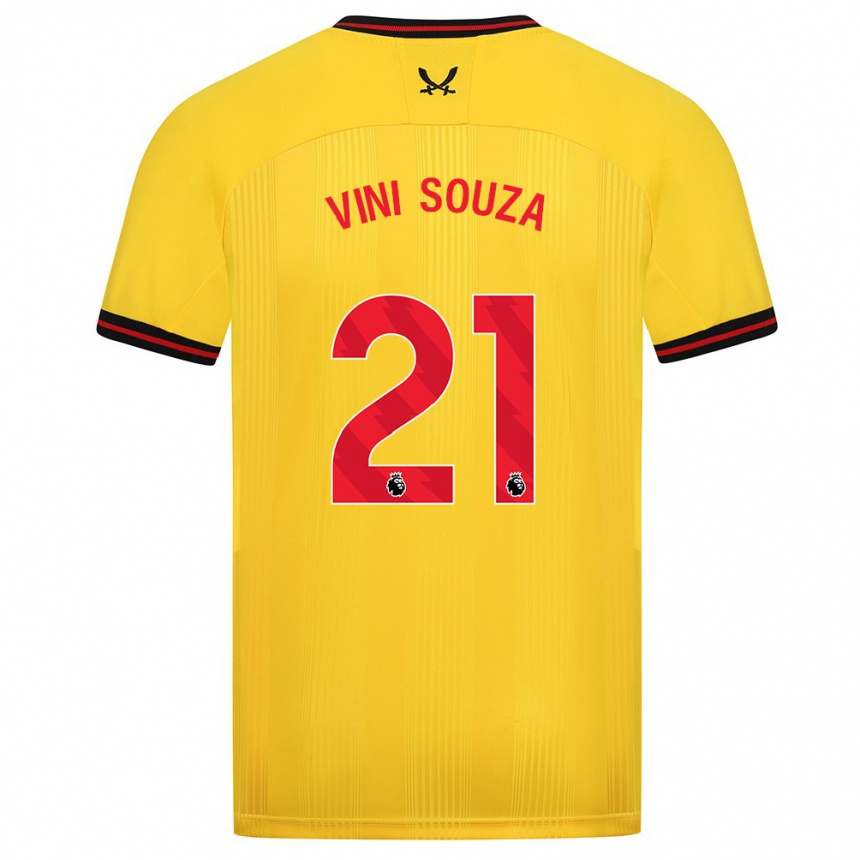 Mujer Fútbol Camiseta Vini Souza #21 Amarillo 2ª Equipación 2023/24