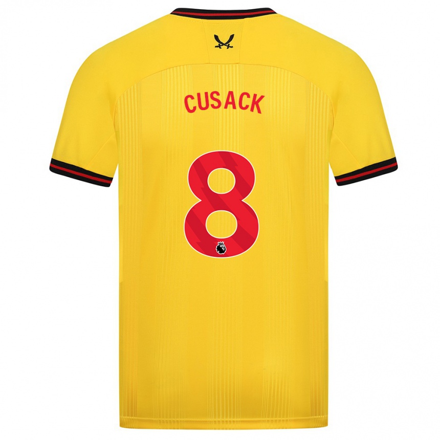Mujer Fútbol Camiseta Maddy Cusack † #8 Amarillo 2ª Equipación 2023/24