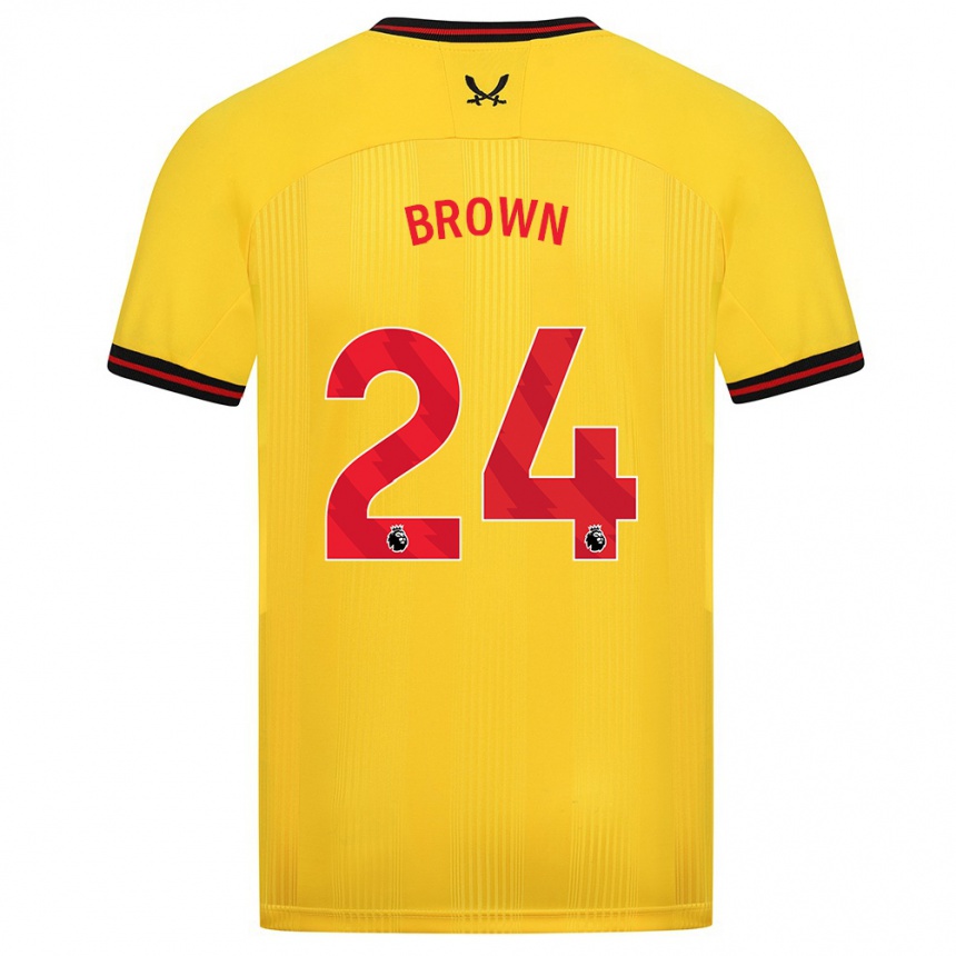 Mujer Fútbol Camiseta Rachel Brown #24 Amarillo 2ª Equipación 2023/24