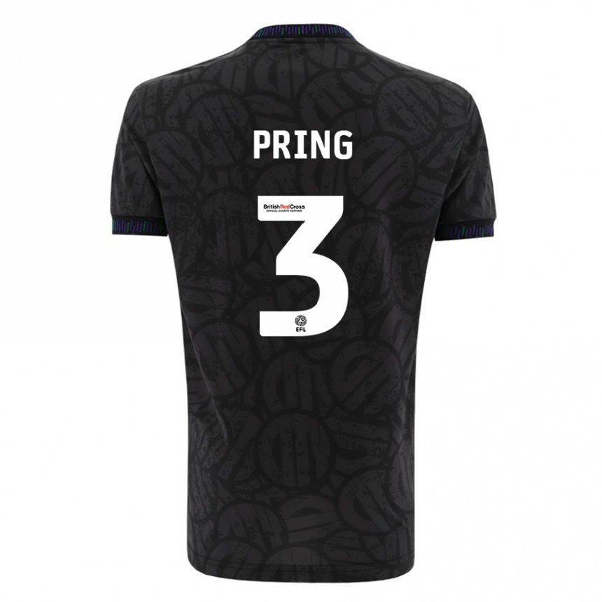 Mujer Fútbol Camiseta Cameron Pring #3 Negro 2ª Equipación 2023/24
