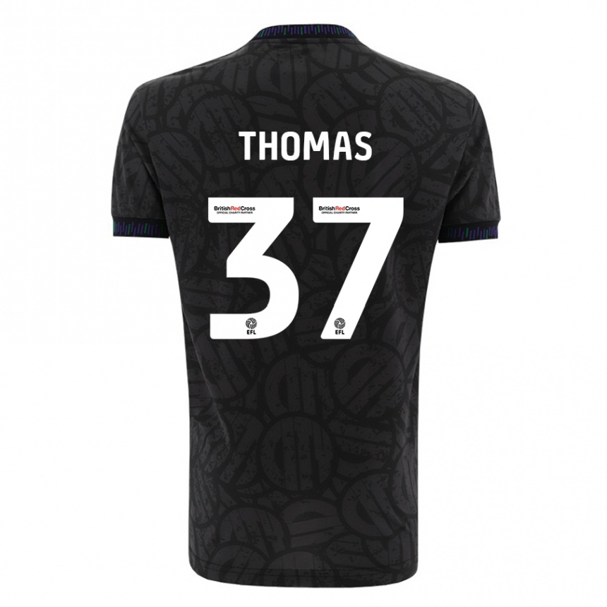 Mujer Fútbol Camiseta Olly Thomas #37 Negro 2ª Equipación 2023/24